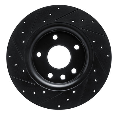 R1 Concepts R1 17-25 Chrysler Voyager Rear Right Drilled & Slotted Black Brake Rotor
