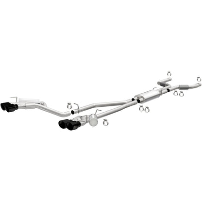 MagnaFlow 20-21 Ford Explorer 3.0L V6 Dual Exit Quad Black Chrome Tip Street Series Cat-Back Exhaust