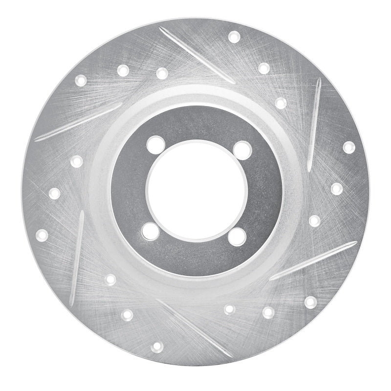 R1 Concepts R1 67-76 BMW 1600 Front Right Drilled & Slotted Silver Brake Rotor