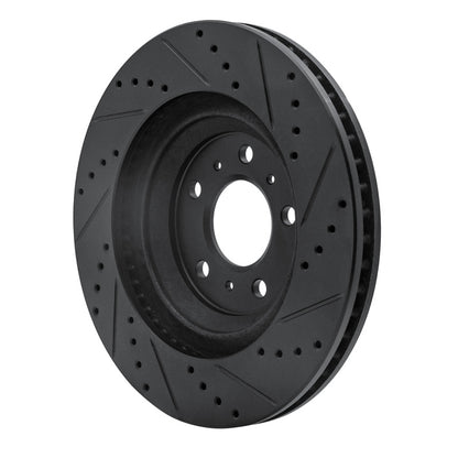 R1 Concepts R1 06-16 Buick Allure Front Left Drilled & Slotted Black Brake Rotor