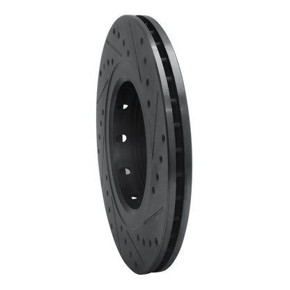 R1 Concepts R1 05-22 Mitsubishi Outlander PHEV Front Left Drilled & Slotted Black Brake Rotor