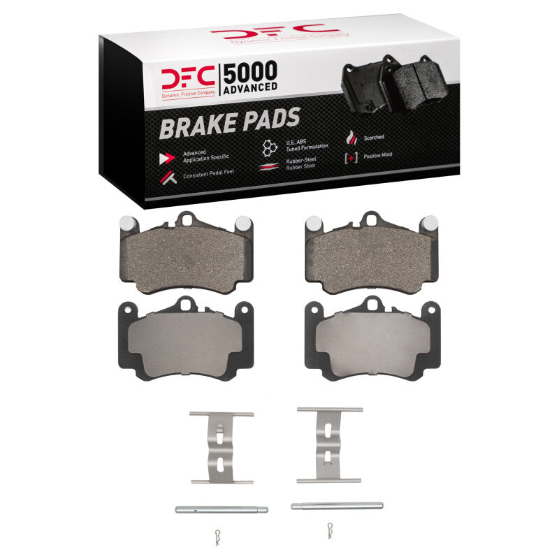 DFC 99-12 Porsche 911 Front 5000 Advanced Low Metallic Brake Pads and Hardware Kit