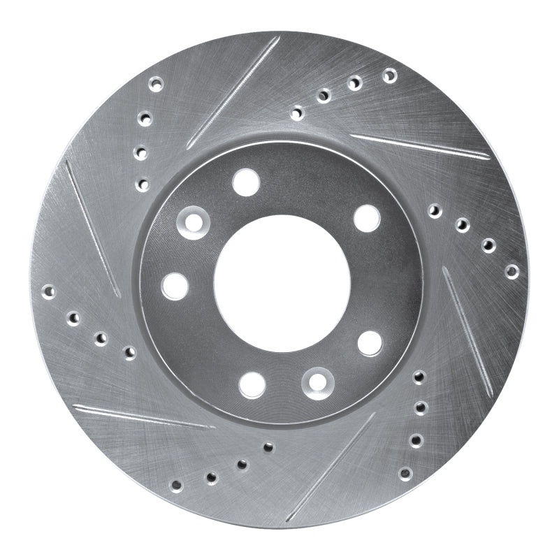 R1 Concepts R1 03-05 Kia SEDONA Front Left Drilled & Slotted Silver Brake Rotor