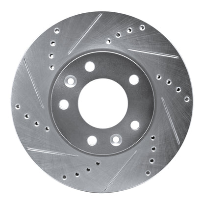 R1 Concepts R1 03-05 Kia SEDONA Front Left Drilled & Slotted Silver Brake Rotor