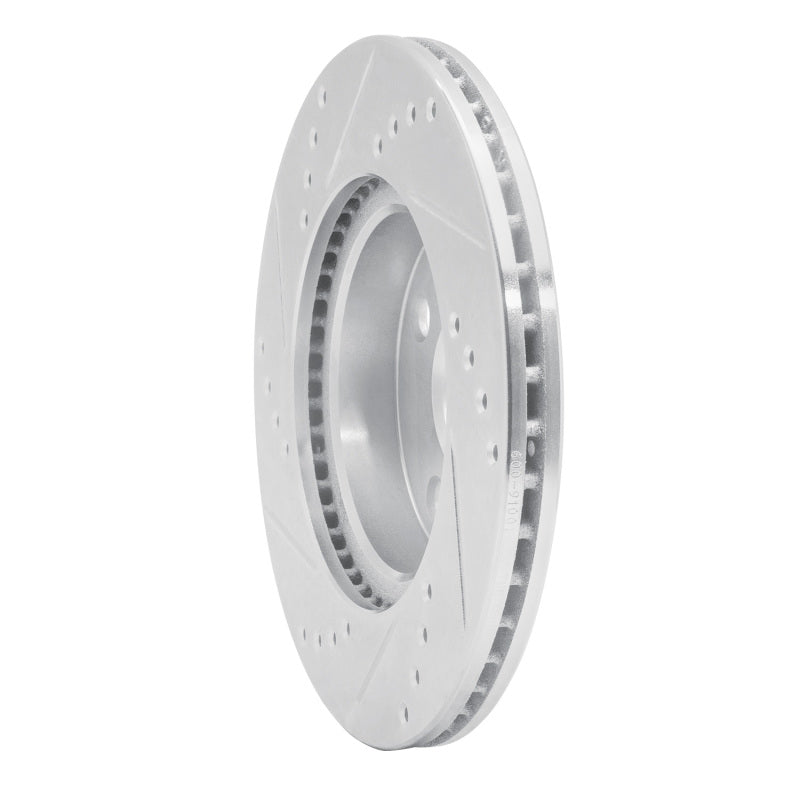 R1 Concepts R1 12-15 Scion IQ Front Right Drilled & Slotted Silver Brake Rotor