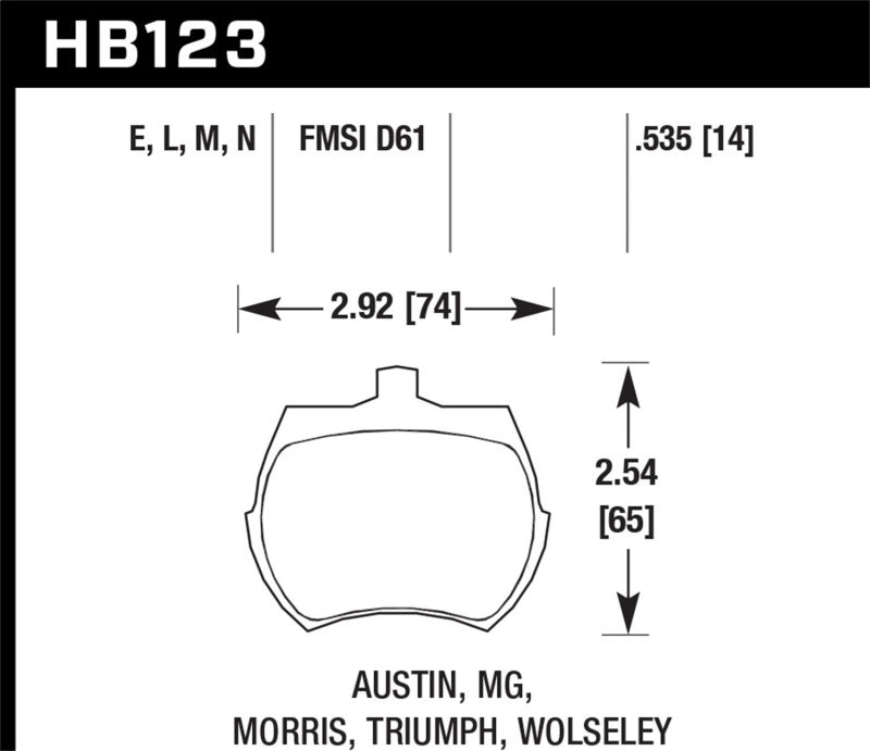 Hawk Performance Hawk 66-79 MG Midget / 75-80 Triumph TR7 Blue 9012 Front Race Brake Pads