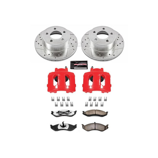 PowerStop Power Stop 90-99 Jeep Cherokee Front Z36 Truck & Tow Brake Kit w/Calipers