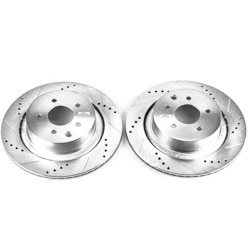 PowerStop Power Stop 07-08 Infiniti G35 Rear Evolution Drilled & Slotted Rotors - Pair