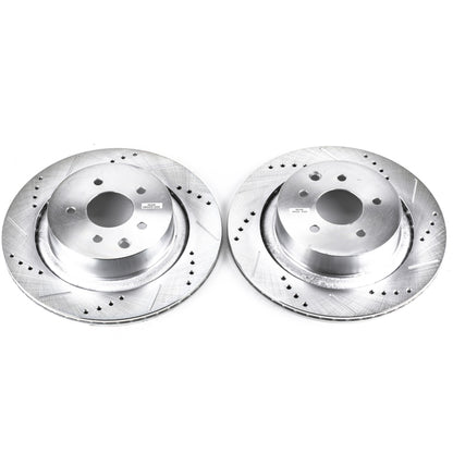 PowerStop Power Stop 07-08 Infiniti G35 Rear Evolution Drilled & Slotted Rotors - Pair