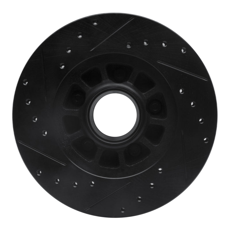 R1 Concepts R1 83-92 Ford Explorer Front Right Drilled & Slotted Black Brake Rotor