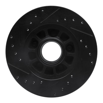 R1 Concepts R1 83-92 Ford Explorer Front Right Drilled & Slotted Black Brake Rotor