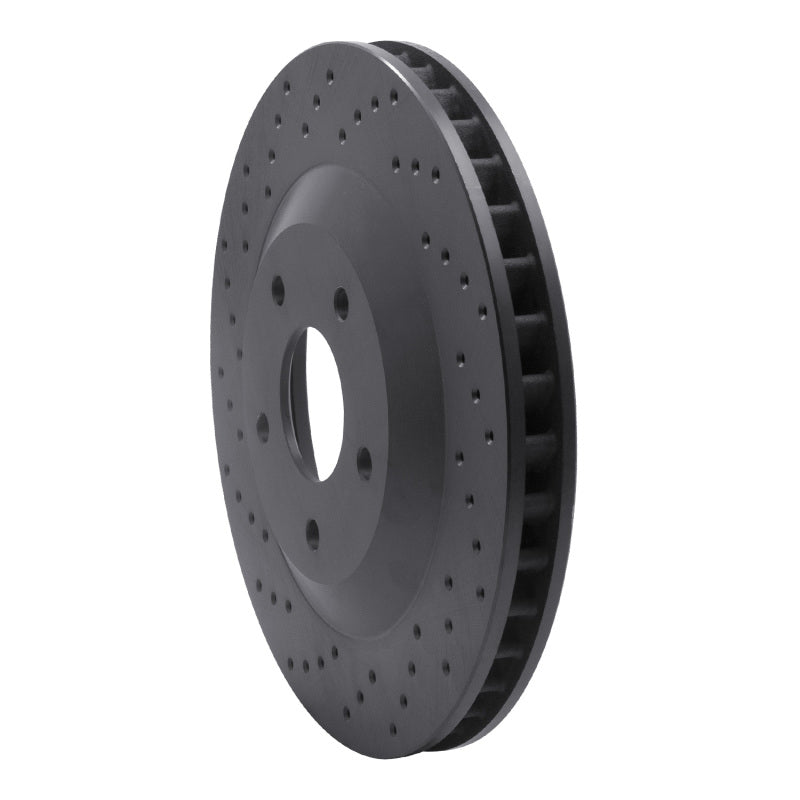 R1 Concepts R1 97-9 Chevrolet Corvette Right Front Drilled Black Brake Rotor