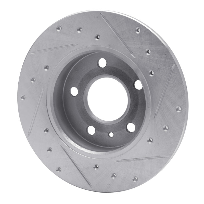 R1 Concepts R1 02-08 Chevrolet Meriva (Mexico) Rear Left Drilled & Slotted Silver Brake Rotor