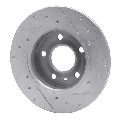 R1 Concepts R1 02-08 Chevrolet Meriva (Mexico) Rear Left Drilled & Slotted Silver Brake Rotor
