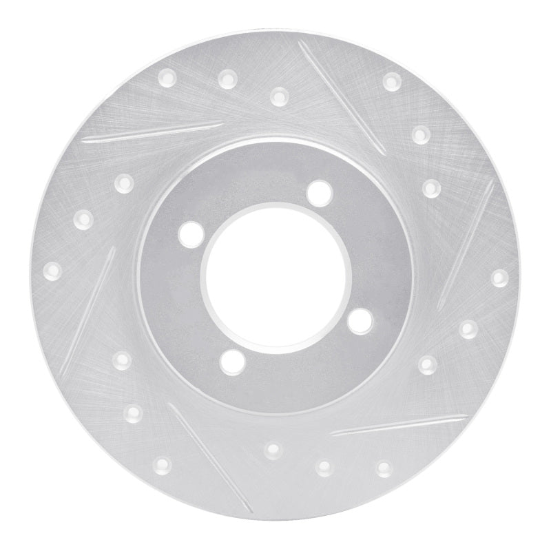 R1 Concepts R1 80-83 Toyota Corolla (US/Canada) Front Right Drilled & Slotted Silver Brake Rotor