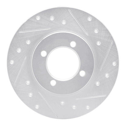 R1 Concepts R1 80-83 Toyota Corolla (US/Canada) Front Right Drilled & Slotted Silver Brake Rotor