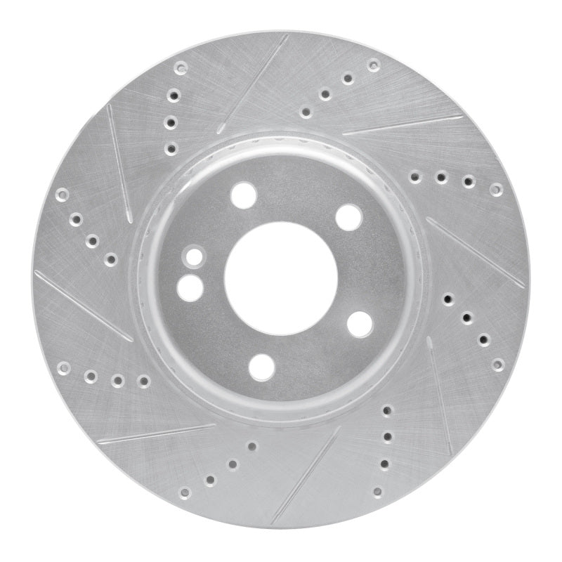 R1 Concepts R1 16-23 Mercedes-Benz GLC350e Rear Left Drilled & Slotted Silver Brake Rotor