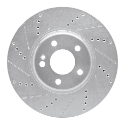 R1 Concepts R1 16-23 Mercedes-Benz GLC350e Rear Left Drilled & Slotted Silver Brake Rotor
