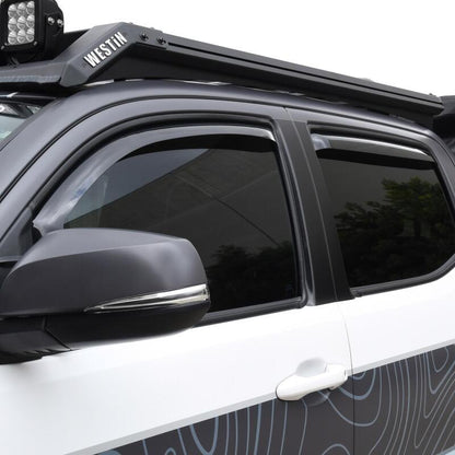 Westin 2016-2018 Toyota Tacoma Double Cab 4dr In-Channel Wind Deflector 4pc - Smoke