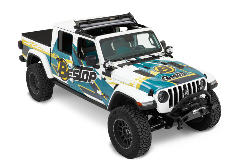 Bestop 20-26 Jeep Gladiator / 18-26 Wrangler JL Sunrider For Hardtop (Black Diamond)