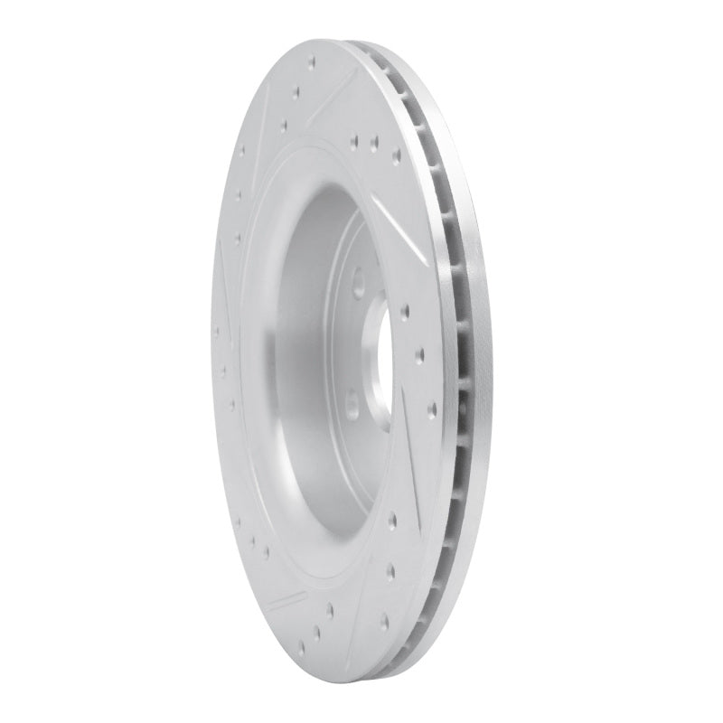 R1 Concepts R1 10-17 Volvo XC60 Rear Right Drilled & Slotted Silver Brake Rotor