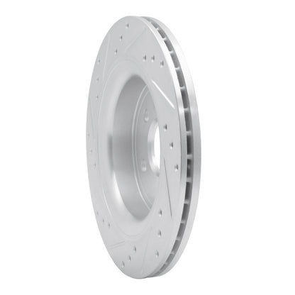 R1 Concepts R1 10-17 Volvo XC60 Rear Right Drilled & Slotted Silver Brake Rotor