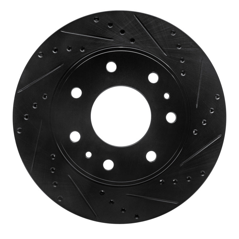 R1 Concepts R1 09-09 Ford F-150 RWD Front Right Drilled & Slotted Black Brake Rotor