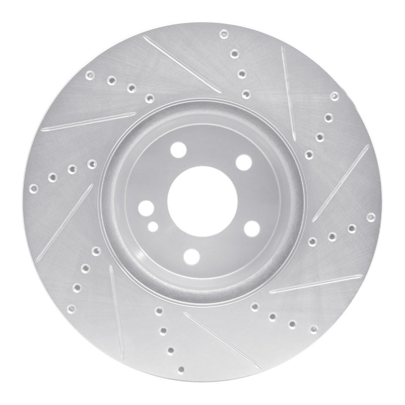 R1 Concepts R1 15-23 Mercedes-Benz C300 Sedan Front Left Drilled & Slotted Silver Brake Rotor