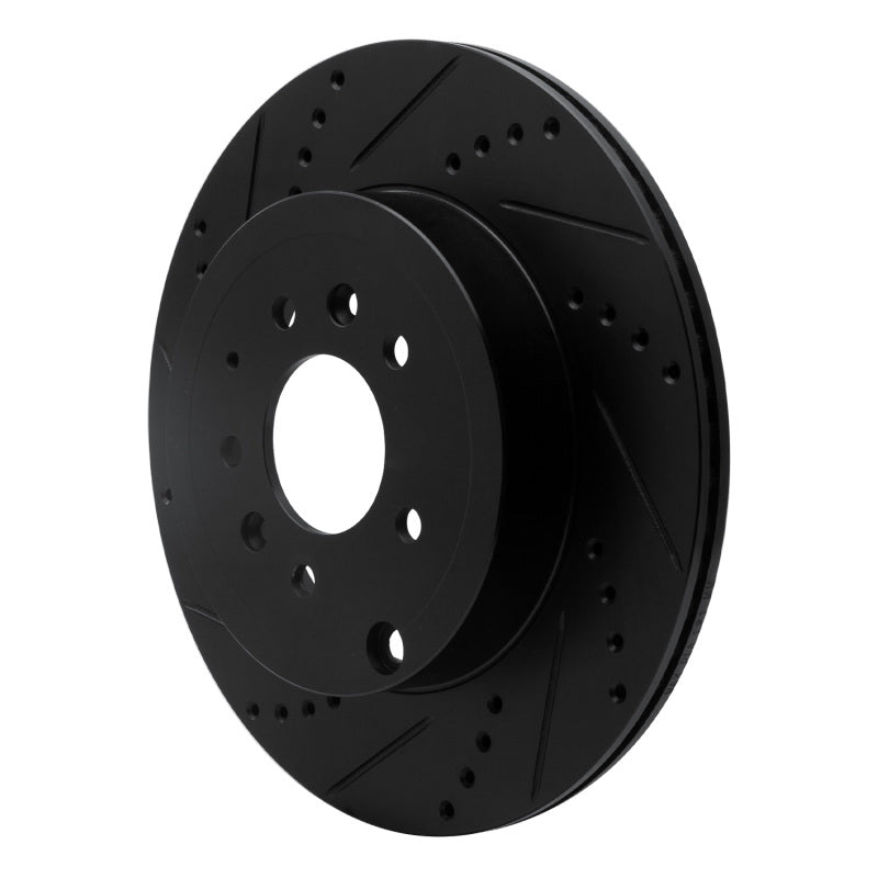 R1 Concepts R1 07-15 Mazda CX-9 Rear Left Drilled & Slotted Black Brake Rotor