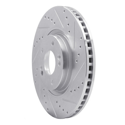R1 Concepts R1 11-25 Hyundai SONATA Front Right Drilled & Slotted Silver Brake Rotor