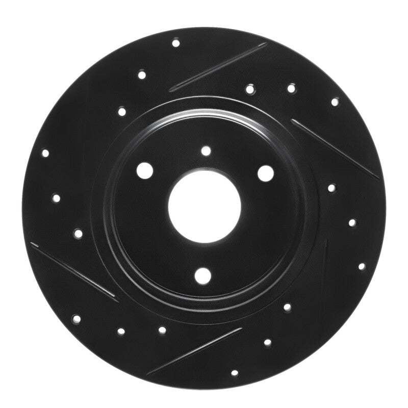 R1 Concepts R1 05-16 Smart Fortwo Front Right Drilled & Slotted Black Brake Rotor