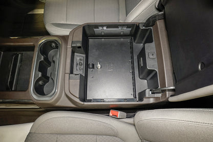 Tuffy Products Tuffy Console Safe W/ Keyed Lock For Chevrolet Silverado And Gmc Sierra W/ Flow Thru Console