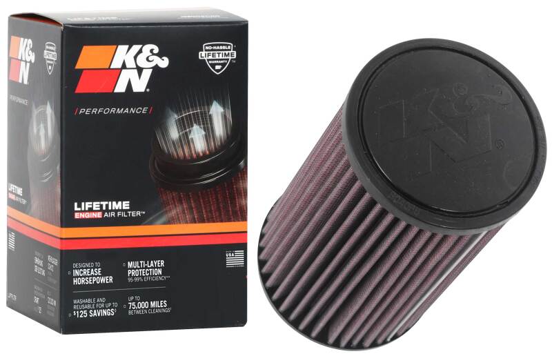 K&N Engineering K&N Filter Universal Rubber Filter 2.75in Flange 4.75in Base 4in Top 8in Height