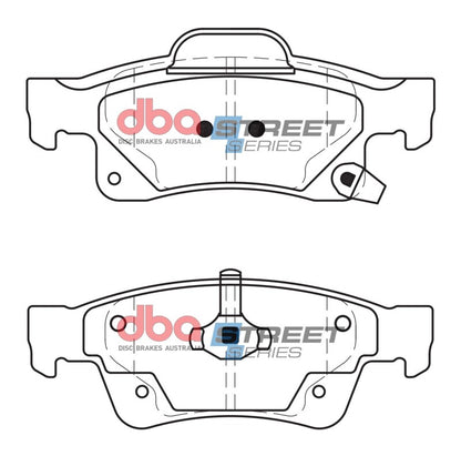 DBA 11-20 Dodge Durango (Solid Rear rotor) Street Series Rear Brake Pads