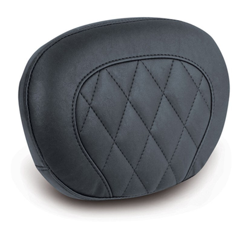 Mustang Motorcycle Mustang 97-21 Harley Touring Sissy Bar Pad (12 inch x 9 inch) Diamond Stitch- Black