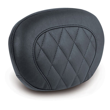 Mustang Motorcycle Mustang 97-21 Harley Touring Sissy Bar Pad (12 inch x 9 inch) Diamond Stitch- Black
