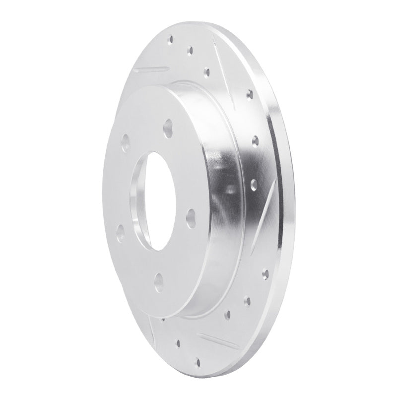 R1 Concepts R1 86-92 Buick Reatta Rear Right Drilled & Slotted Silver Brake Rotor