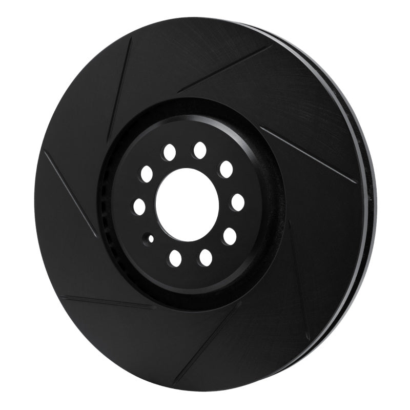 R1 Concepts R1 04-06 Volkswagen Golf Left Front Slotted Black Brake Rotor