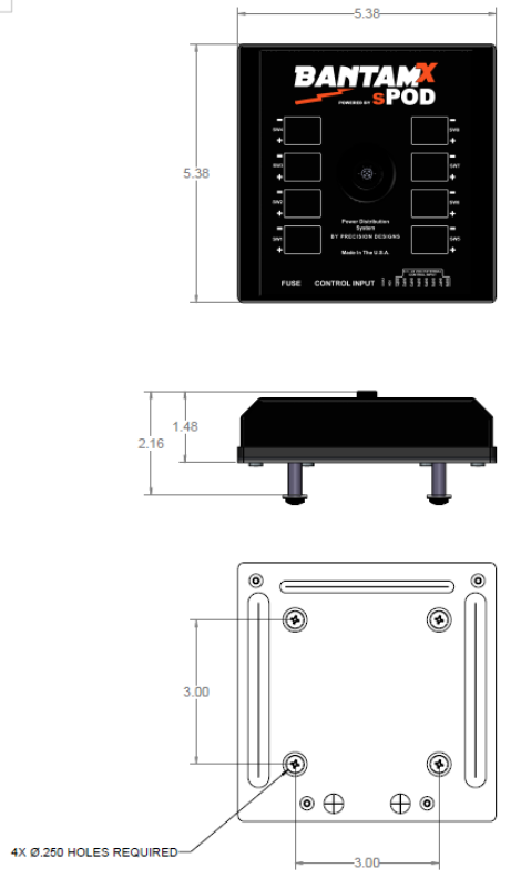 sPOD BantamX Touchscreen for 84in Battery Cables