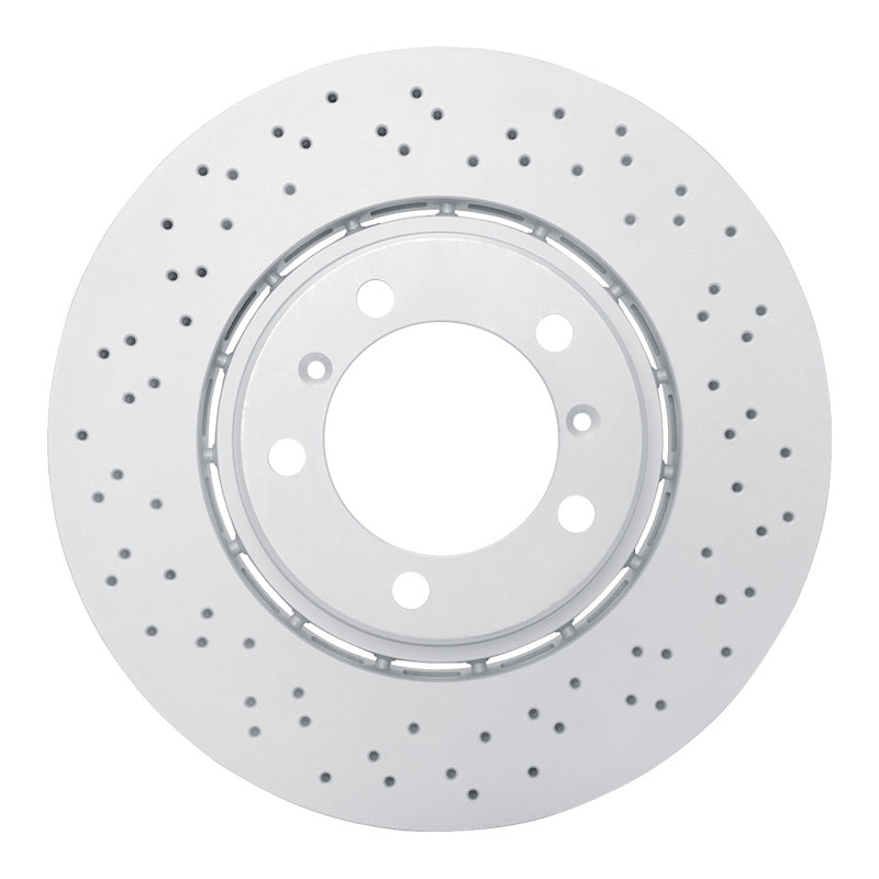 DFC 17-23 Porsche 718 Boxster Right Front Drilled Hi-Carbon Alloy Geomet Coated Rotor