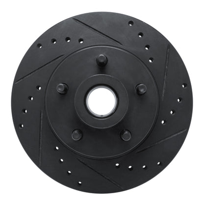 R1 Concepts R1 70-72 Dodge Charger Front Right Drilled & Slotted Black Brake Rotor