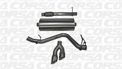 CORSA Performance Corsa 14-19 GMC Sierra/Chevy Silv 1500 Reg. Cab/Long Bed 5.3L V8 Polished  Single Side CB Exhaust