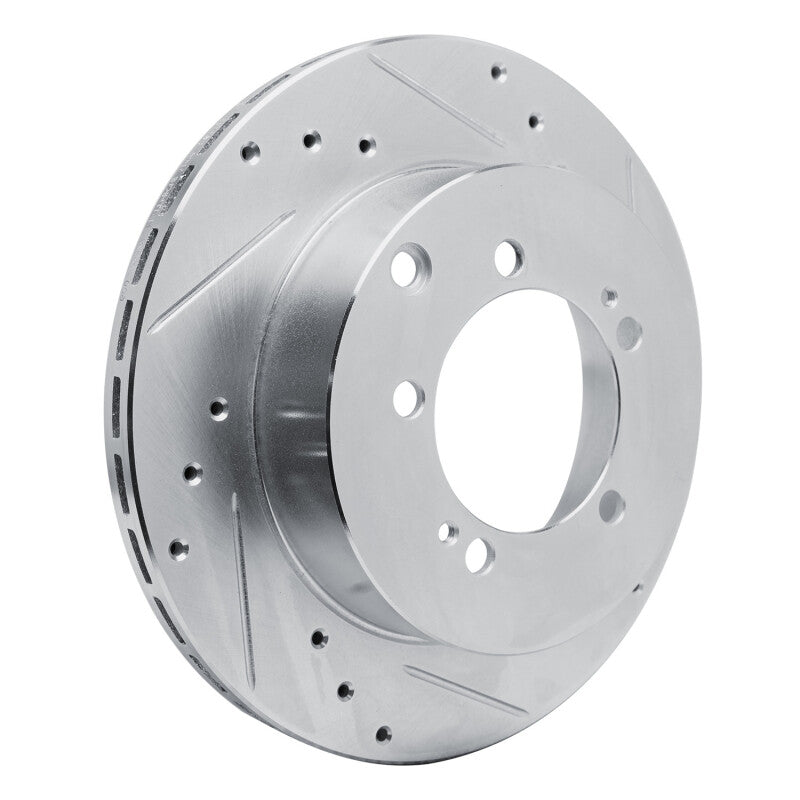 R1 Concepts R1 92-96 Mitsubishi DIAMANTE Rear Right Drilled & Slotted Silver Brake Rotor