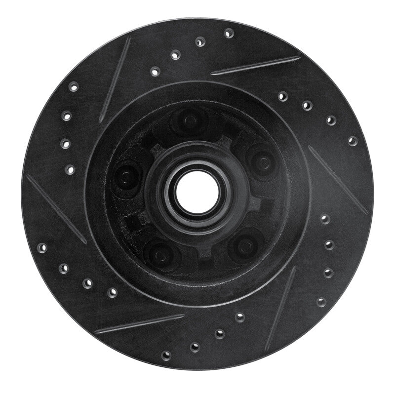 R1 Concepts R1 70-81 Buick Estate Wagon Front Right Drilled & Slotted Black Brake Rotor