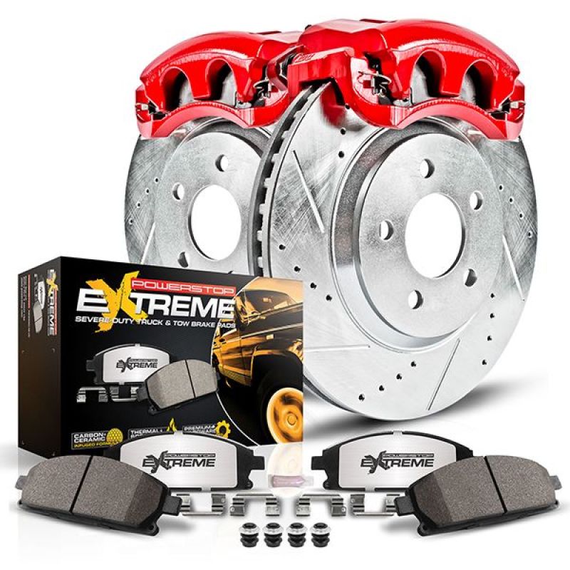 PowerStop Power Stop 13-16 Ford F-350 Super Duty Front Z36 Truck & Tow Kit w/Cals