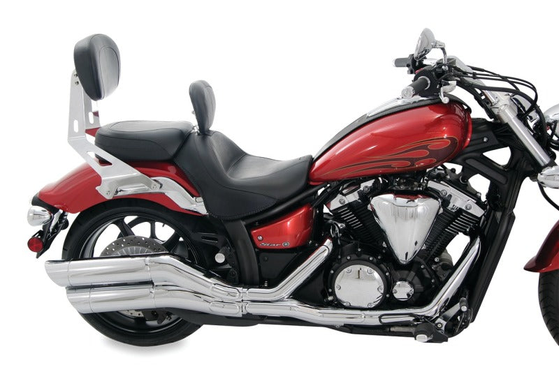 Mustang Motorcycle Mustang 11-17 Yamaha Sissy Bar Pad w/Studs (12 inch x 9 inch) - Black