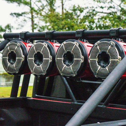 DS18 Marine And Powersports Towers 6.5in 100 Watts RMS RGB LED Lights Black Carbon Fiber