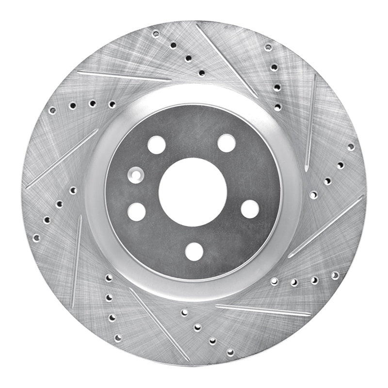 R1 Concepts R1 09-17 Buick Regal Front Right Drilled & Slotted Silver Brake Rotor