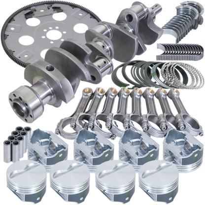 Eagle Chevy 350 1Pc 3.750in Crank 5.700in I-Beam Rods 4.030in Pistons 168 Tooth FP Balanced Assembly