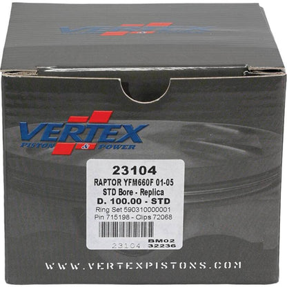 Vertex Pistons Vertex Piston 02-08 Yamaha YFM 660 F Grizzly 4x4 660cc Cast Replica Piston Kit
